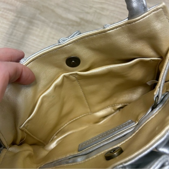 Sondra Roberts Metallic Silver Ruffle Bag - Picture 5 of 6